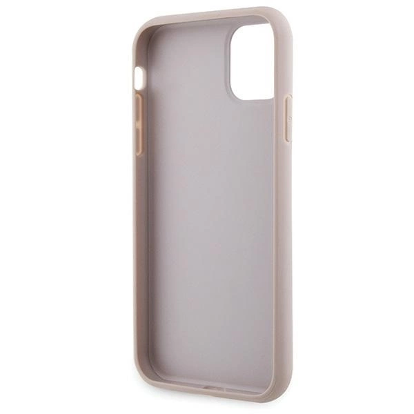 Guess GUHCN61P4TDSCPP Case for iPhone 11 / Xr - Pink Crossbody 4G Metal Logoeng