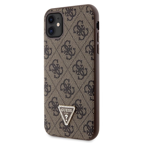Guess GUHCN61P4TDSCPW Case for iPhone 11 / Xr - Brown Crossbody 4G Metal Logoeng