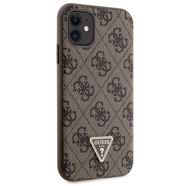 Guess GUHCN61P4TDSCPW Case for iPhone 11 / Xr - Brown Crossbody 4G Metal Logoeng