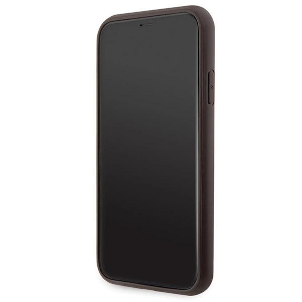 Guess GUHCN61P4TDSCPW Case for iPhone 11 / Xr - Brown Crossbody 4G Metal Logoeng