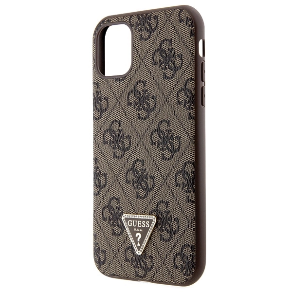Guess GUHCN61P4TDSCPW Case for iPhone 11 / Xr - Brown Crossbody 4G Metal Logoeng