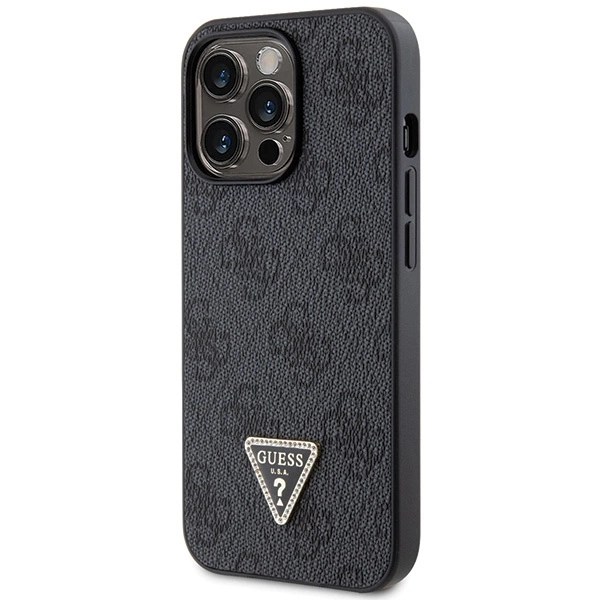 Guess GUHCP13LP4TDSCPK Case for iPhone 13 Pro / 13 - Black Crossbody 4G Metal Logoeng