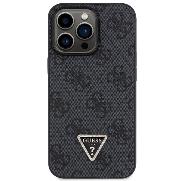 Guess GUHCP13LP4TDSCPK Case for iPhone 13 Pro / 13 - Black Crossbody 4G Metal Logoeng
