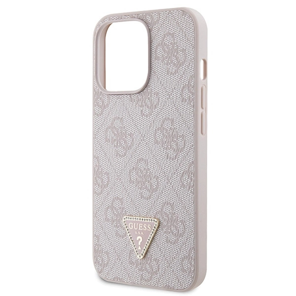 Guess GUHCP13LP4TDSCPP case for iPhone 13 Pro / 13 - pink Crossbody 4G Metal Logoeng