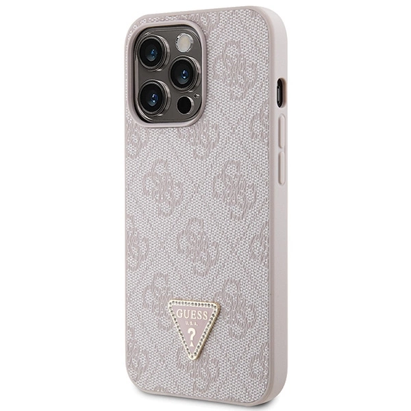 Guess GUHCP13XP4TDSCPP case for iPhone 13 Pro Max 6.7" - pink Crossbody 4G Metal Logoeng