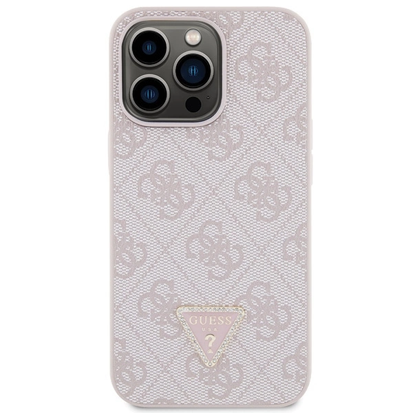 Guess GUHCP13XP4TDSCPP case for iPhone 13 Pro Max 6.7" - pink Crossbody 4G Metal Logoeng