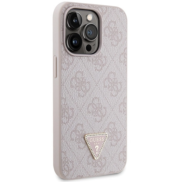 Guess GUHCP13XP4TDSCPP case for iPhone 13 Pro Max 6.7" - pink Crossbody 4G Metal Logoeng