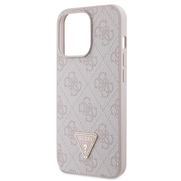 Guess GUHCP13XP4TDSCPP case for iPhone 13 Pro Max 6.7" - pink Crossbody 4G Metal Logoeng