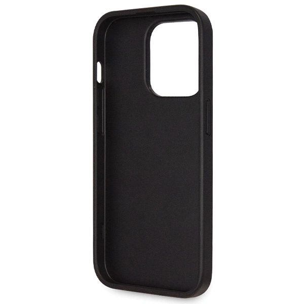 Guess GUHCP14LP4TDSCPK case for iPhone 14 Pro - black Crossbody 4G Metal Logoeng