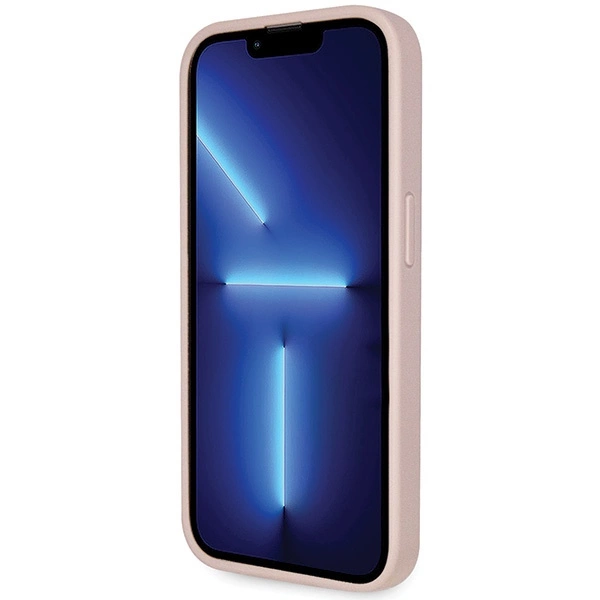 Guess GUHCP14LP4TDSCPP case for iPhone 14 Pro - pink Crossbody 4G Metal Logoeng