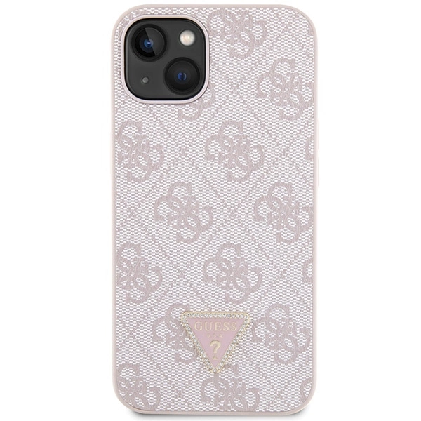 Guess GUHCP14XP4TDSCPP case for iPhone 14 Pro Max 6.7" - pink Crossbody 4G Metal Logoeng
