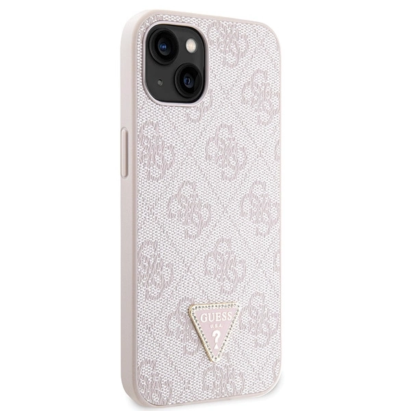 Guess GUHCP14XP4TDSCPP case for iPhone 14 Pro Max 6.7" - pink Crossbody 4G Metal Logoeng