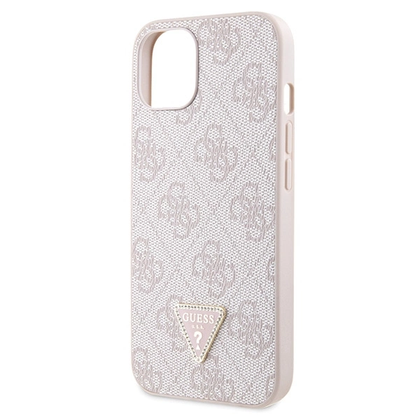 Guess GUHCP14XP4TDSCPP case for iPhone 14 Pro Max 6.7" - pink Crossbody 4G Metal Logoeng