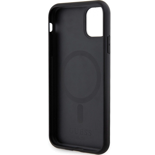 Guess GUHMN61PSAHMCK case for iPhone 11 / Xr - black Saffiano MagSafeeng