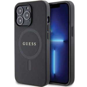 Guess GUHMP13LPSAHMCK case for iPhone 13 Pro / 13 - black Saffiano MagSafeeng