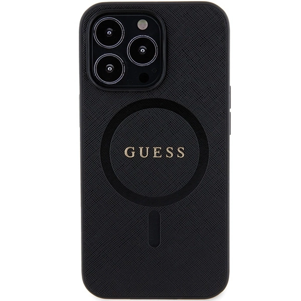Guess GUHMP13LPSAHMCK case for iPhone 13 Pro / 13 - black Saffiano MagSafeeng