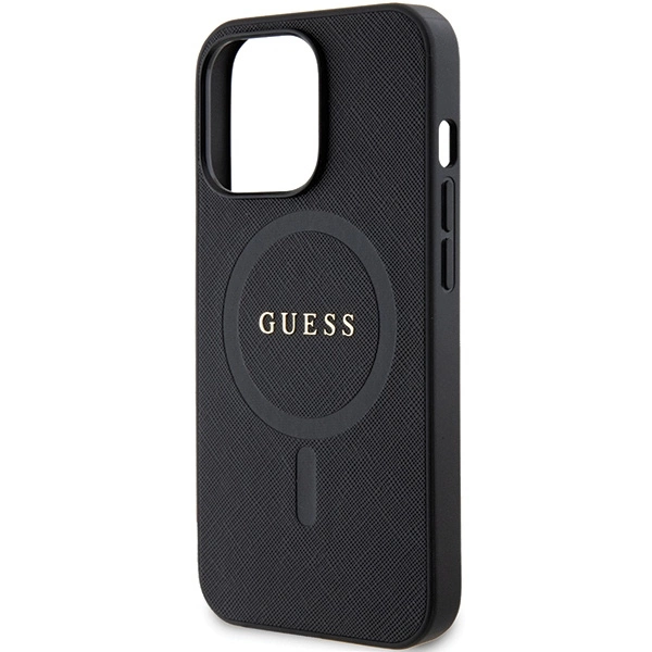 Guess GUHMP13LPSAHMCK case for iPhone 13 Pro / 13 - black Saffiano MagSafeeng