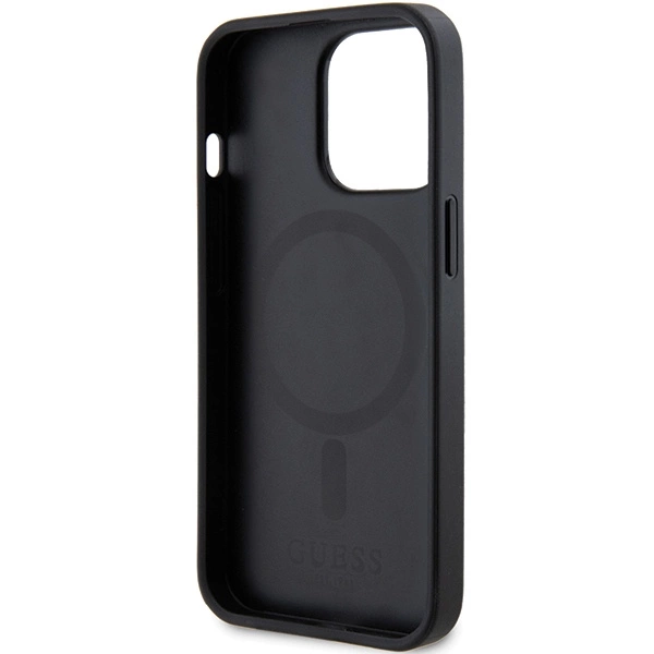 Guess GUHMP13LPSAHMCK case for iPhone 13 Pro / 13 - black Saffiano MagSafeeng