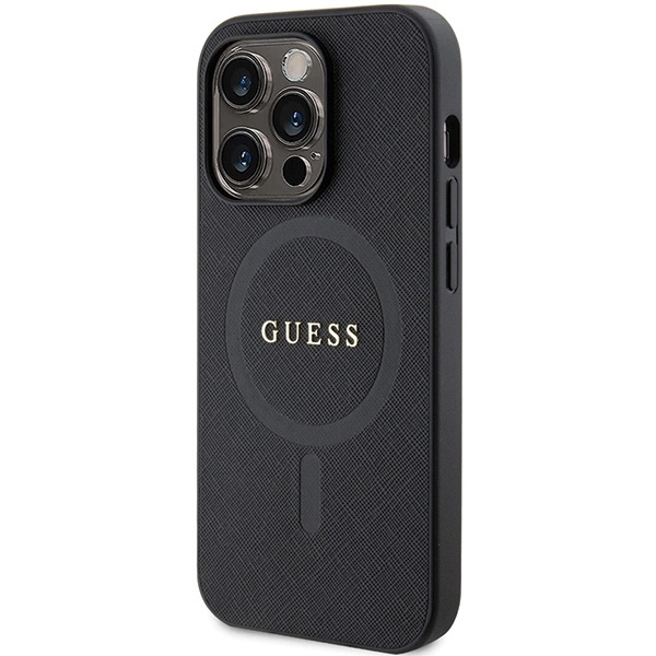 Guess GUHMP14XPSAHMCK case for iPhone 14 Pro Max 6.7" - black Saffiano MagSafeeng