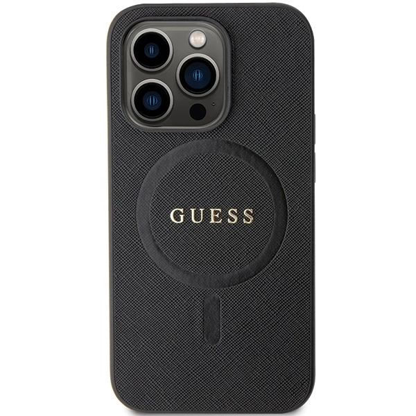 Guess GUHMP14XPSAHMCK case for iPhone 14 Pro Max 6.7" - black Saffiano MagSafeeng