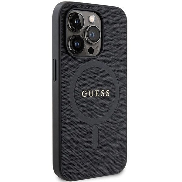 Guess GUHMP14XPSAHMCK case for iPhone 14 Pro Max 6.7" - black Saffiano MagSafeeng