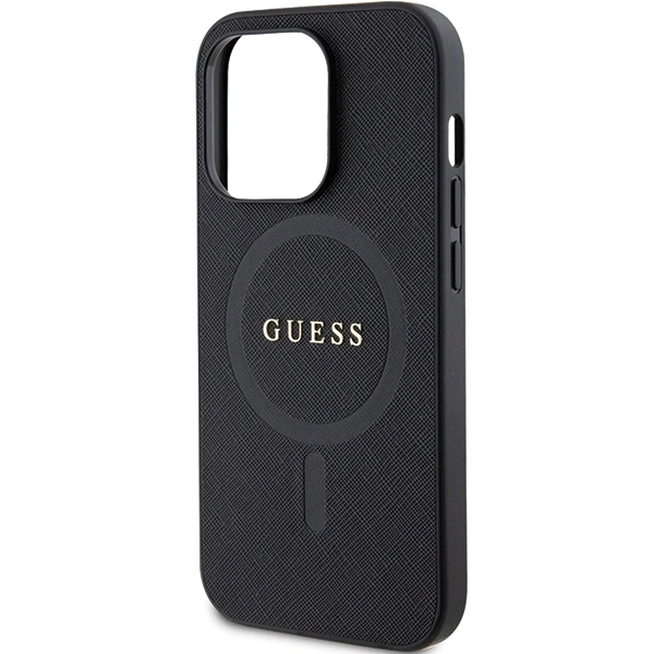 Guess GUHMP14XPSAHMCK case for iPhone 14 Pro Max 6.7" - black Saffiano MagSafeeng