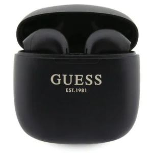Guess GUTWST26PSK TWS Bluetooth headphones + docking station - black Classic EST Logoeng