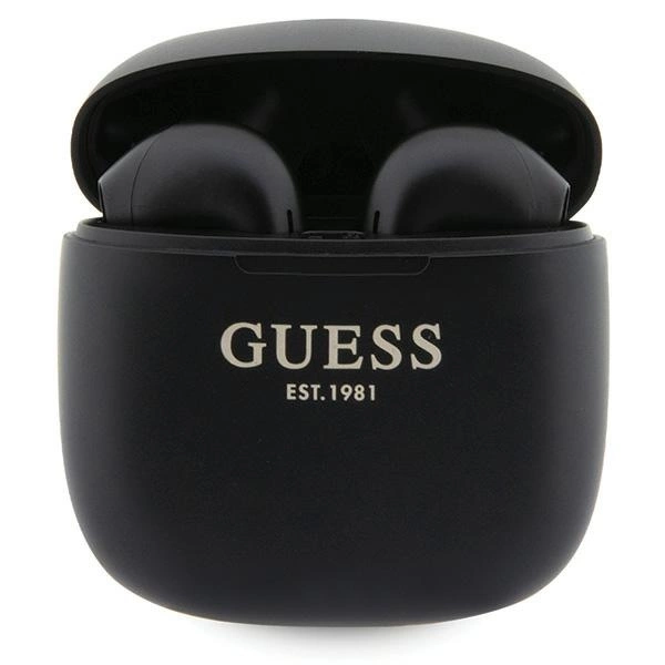 Guess GUTWST26PSK TWS Bluetooth headphones + docking station - black Classic EST Logoeng