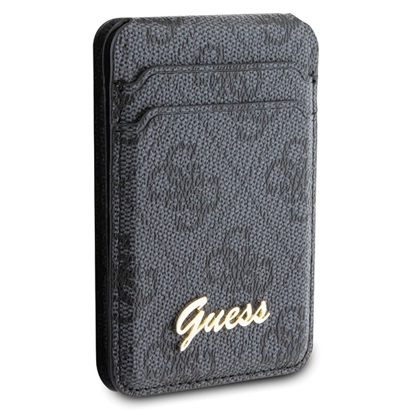 Guess Wallet Card Slot Stand GUWMSHG4SHK case - black MagSafe 4G Classic Logoeng