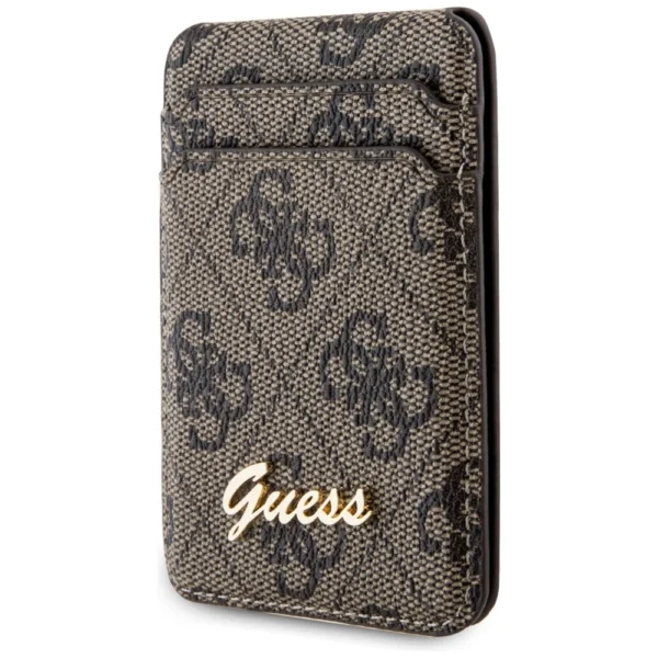 Guess Wallet Card Slot Stand GUWMSHG4SHW case - brown MagSafe 4G Classic Logoeng