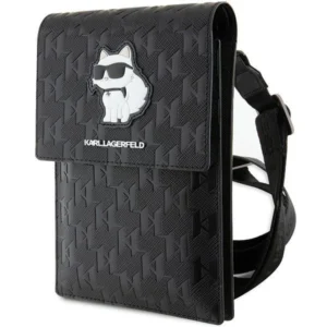 Karl Lagerfeld Case KLWBSAKHPCK Handbag - Black Saffiano Monogram Choupetteeng