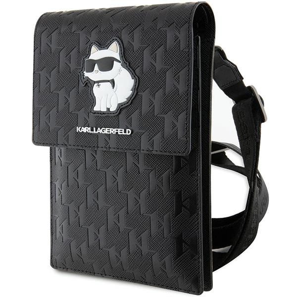 Karl Lagerfeld Case KLWBSAKHPCK Handbag - Black Saffiano Monogram Choupetteeng