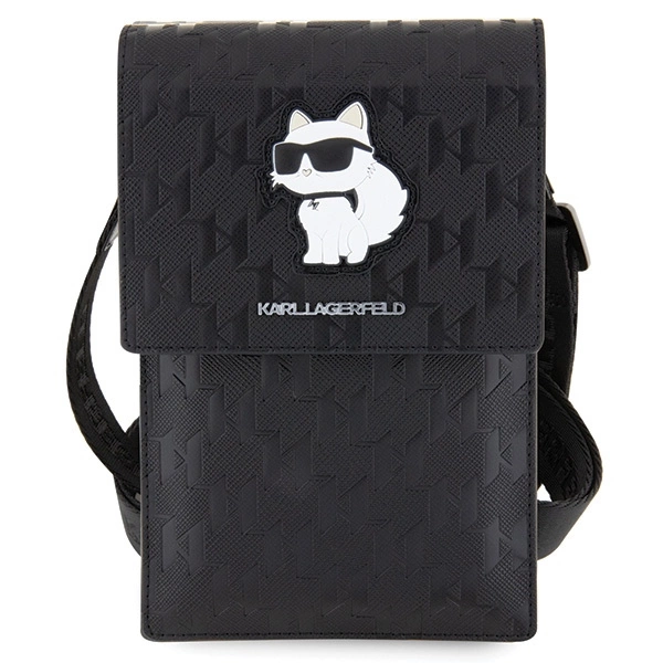Karl Lagerfeld Case KLWBSAKHPCK Handbag - Black Saffiano Monogram Choupetteeng