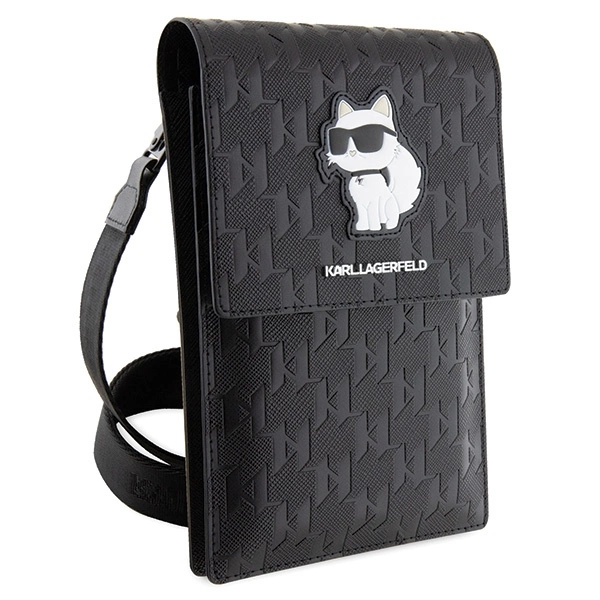 Karl Lagerfeld Case KLWBSAKHPCK Handbag - Black Saffiano Monogram Choupetteeng