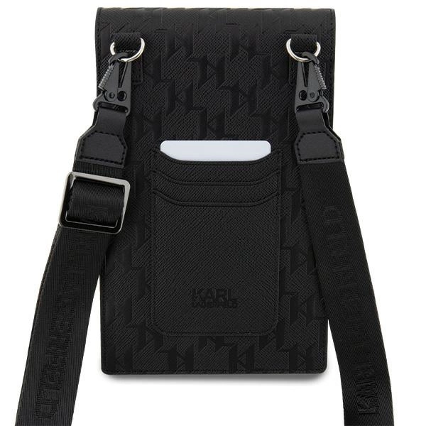 Karl Lagerfeld Case KLWBSAKHPCK Handbag - Black Saffiano Monogram Choupetteeng