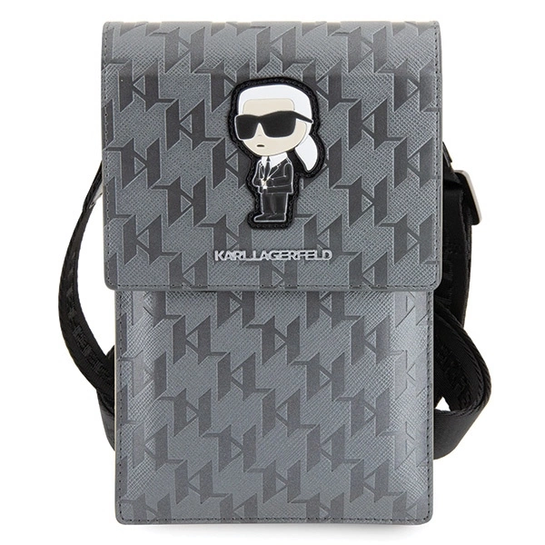 Karl Lagerfeld Bag KLWBSAKHPKG case - silver Saffiano Monogram Ikonikeng