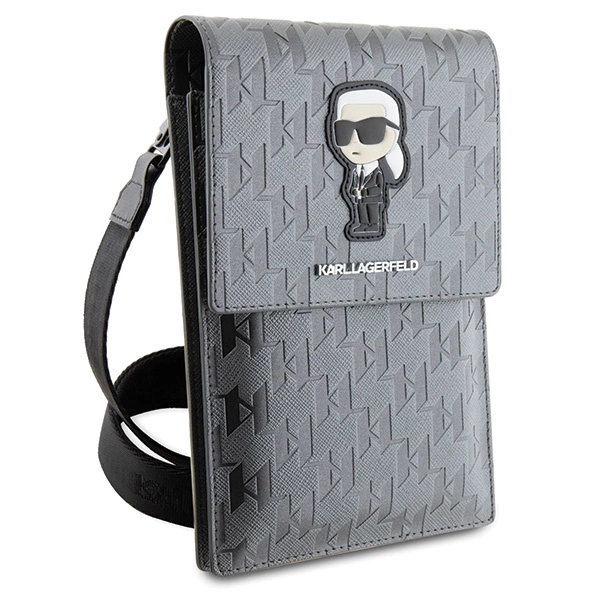 Karl Lagerfeld Bag KLWBSAKHPKG case - silver Saffiano Monogram Ikonikeng