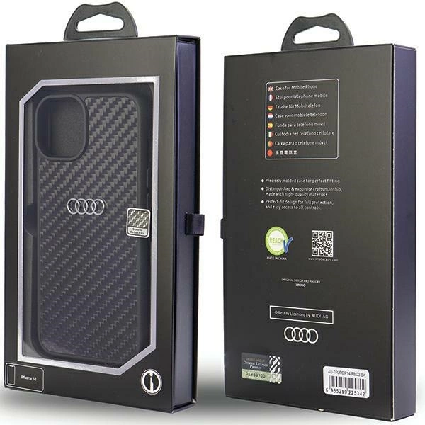 Audi Carbon Fiber iPhone 14 6.1" black/black hardcase AU-TPUPPCIP14-R8/D2-BKeng