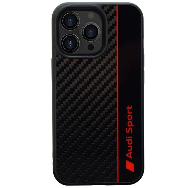 Audi Carbon Fiber Stripe iPhone 13 Pro Max 6.7" black/black hardcase AUS-TPUPCIP13PM-R8/D1-BKeng