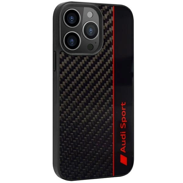 Audi Carbon Fiber Stripe iPhone 13 Pro Max 6.7" black/black hardcase AUS-TPUPCIP13PM-R8/D1-BKeng