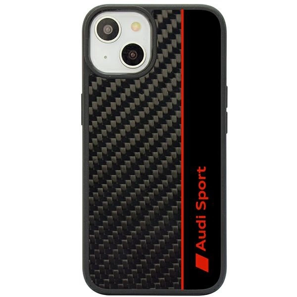 Audi Carbon Fiber Stripe iPhone 14 6.1" black/black hardcase AUS-TPUPCIP14-R8/D1-BKeng