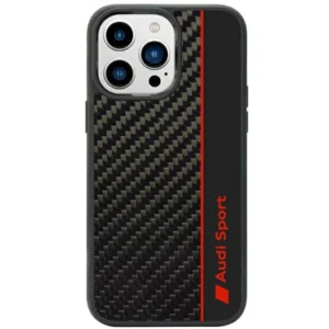 Audi Carbon Fiber Stripe iPhone 14 Pro Max 6.7" black/black hardcase AUS-TPUPCIP14PM-R8/D1-BKeng