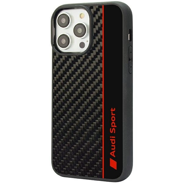 Audi Carbon Fiber Stripe iPhone 14 Pro Max 6.7" black/black hardcase AUS-TPUPCIP14PM-R8/D1-BKeng