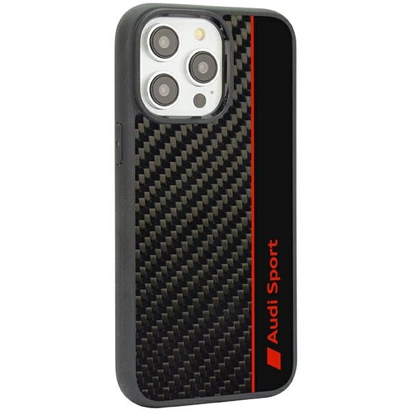 Audi Carbon Fiber Stripe iPhone 14 Pro Max 6.7" black/black hardcase AUS-TPUPCIP14PM-R8/D1-BKeng
