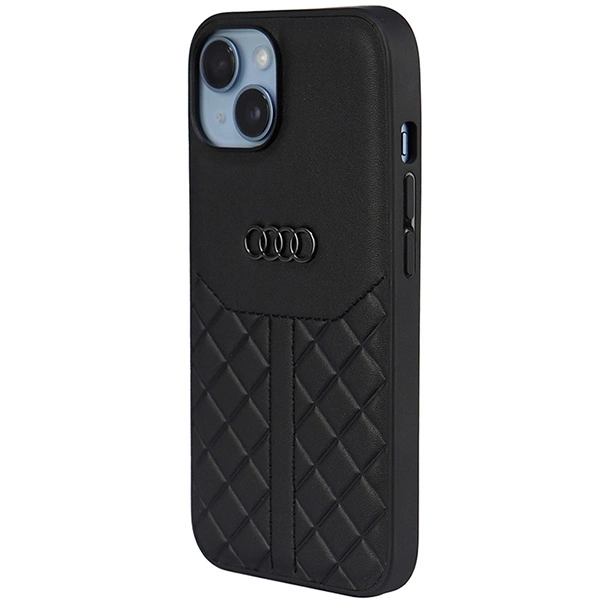 Audi Genuine Leather iPhone 14 6.1" black/black hardcase AU-TPUPPCIP14-Q8/D1-BKeng