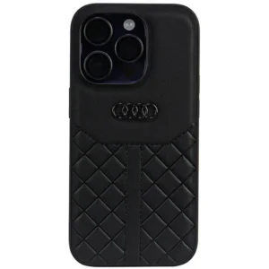 Audi Genuine Leather iPhone 14 Pro 6.1" black/black hardcase AU-TPUPPCIP14P-Q8/D1-BKeng