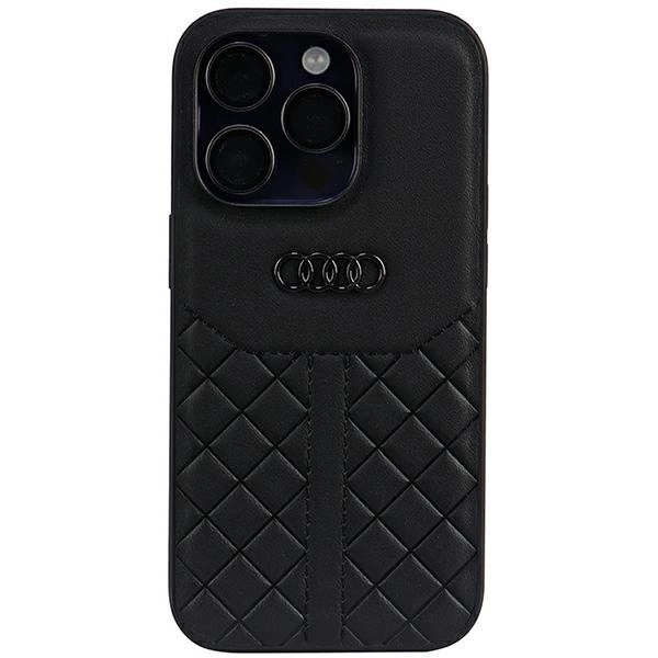Audi Genuine Leather iPhone 14 Pro 6.1" black/black hardcase AU-TPUPPCIP14P-Q8/D1-BKeng