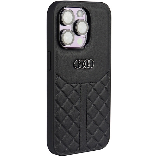 Audi Genuine Leather iPhone 14 Pro 6.1" black/black hardcase AU-TPUPPCIP14P-Q8/D1-BKeng