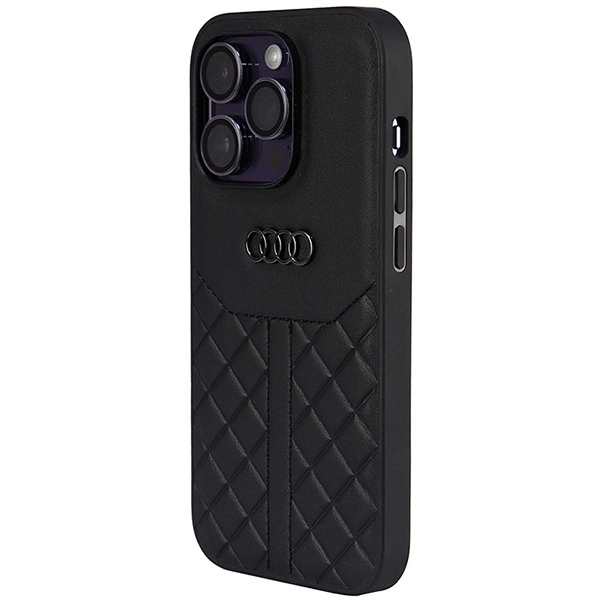 Audi Genuine Leather iPhone 14 Pro 6.1" black/black hardcase AU-TPUPPCIP14P-Q8/D1-BKeng