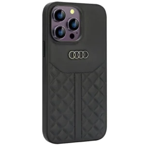 Audi Genuine Leather case for iPhone 14 Pro Max 6.7" - black AU-TPUPCIP14PM-Q8/D1-BKeng